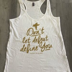 Women’s Tanktop - Don’t Let Defeat Definite You - Size XXL